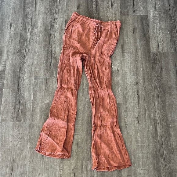 Rust Orange Flared Pants - Picture 1 of 3
